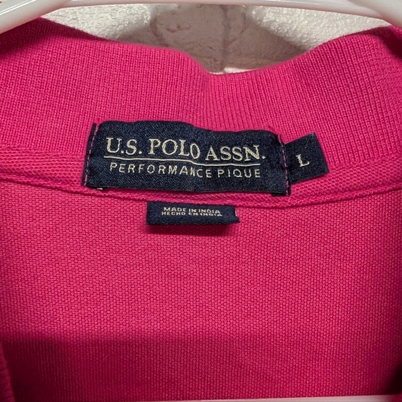 US Polo Assn Men's Pink Polo Shirt Size Large - Picture 4 of 7
